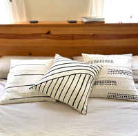 Crossing Lines Pillow Cover - White