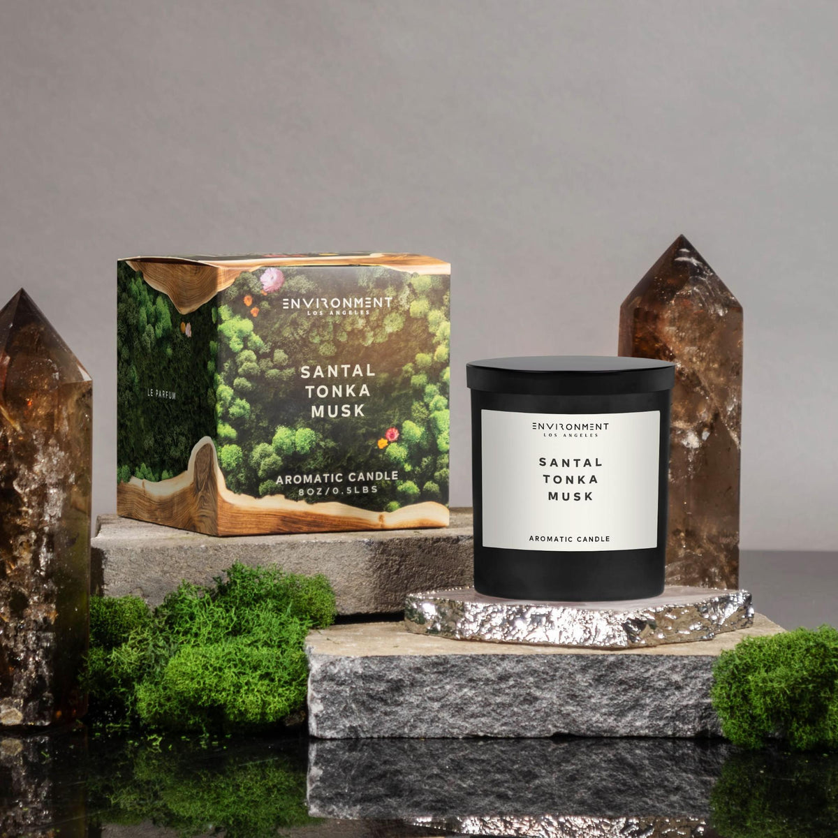 Santal Tonka Musk Candle with Lid & Box - 8oz
