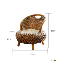 Woven Rattan Floor Chair