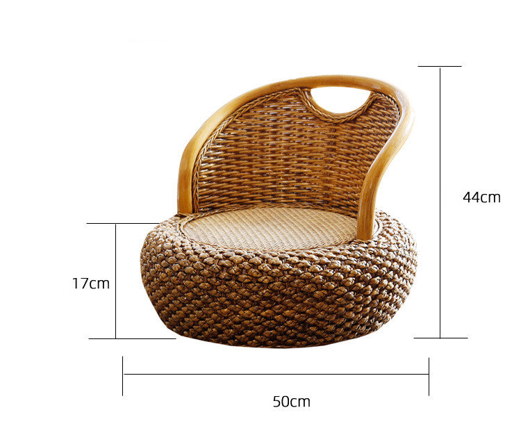 Woven Rattan Floor Chair