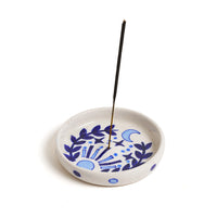 Incense Holder - Hand Painted Blue & White