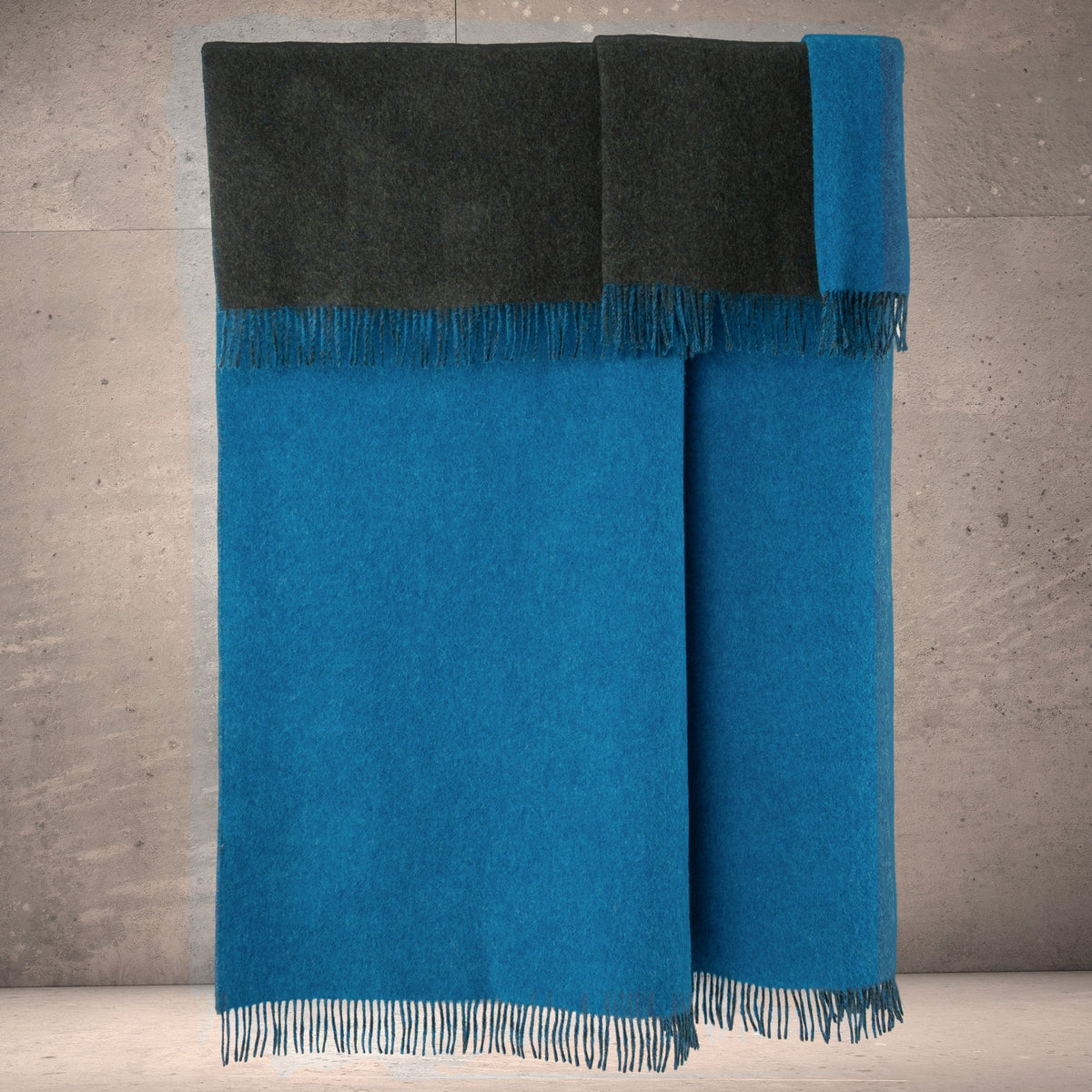 Highland Sea/Green Wool Throw