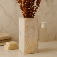 Marble Ribbed Vase