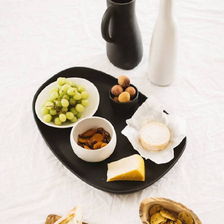 Stoneware Long Curve Platter
