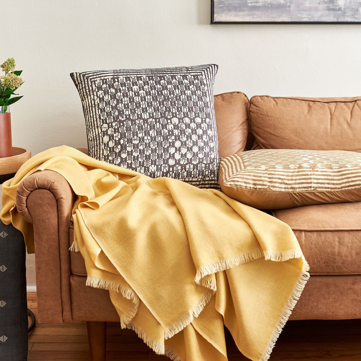Handcrafted Block Print Silk Pillow
