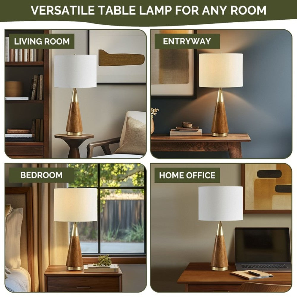 Mid-Century Triangle Table Lamp