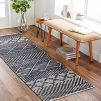 Bunclody Navy Jute & Cotton Rug