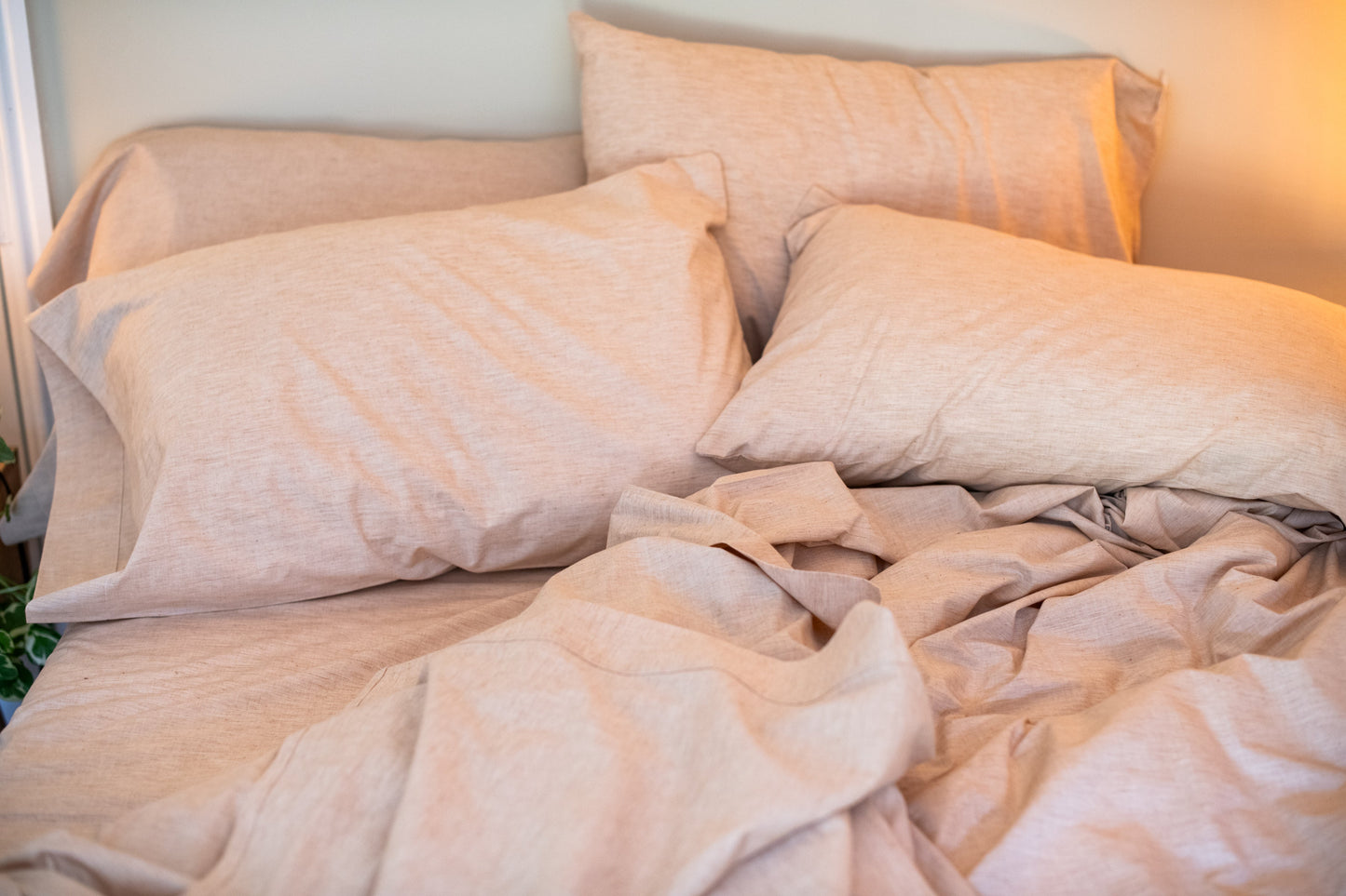Natural Cotton Bed Sheet Set