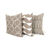 Triangles Pillow Cover - Beige