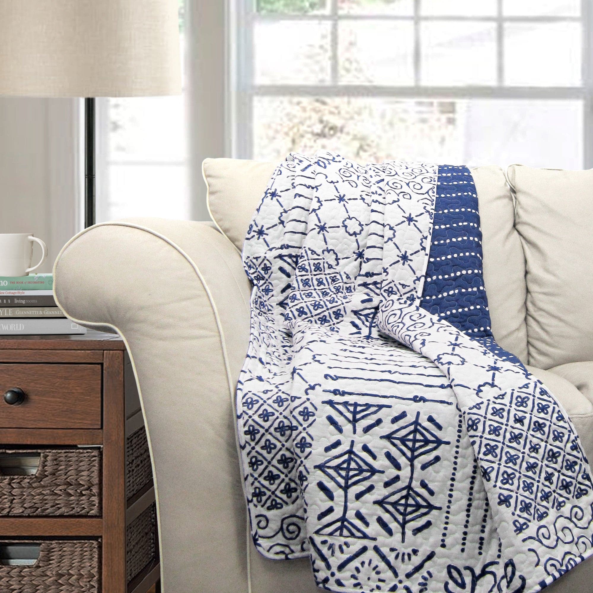Cotton patchwork throw