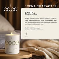 Santal Natural Coconut Apricot Wax Candle