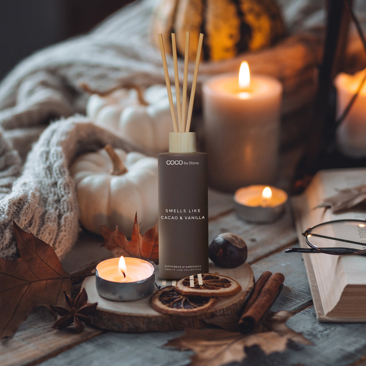 Smells Like Cacao & Vanilla Reed Diffuser - 5oz