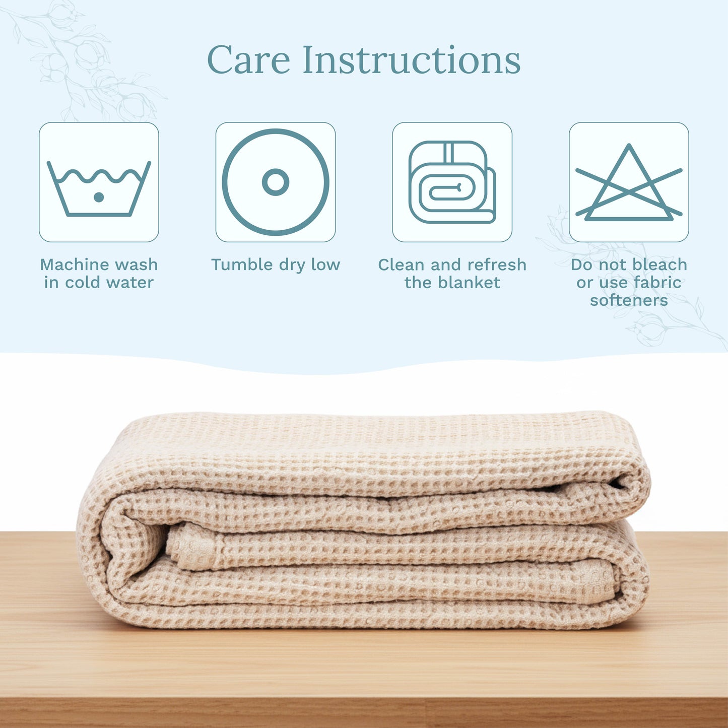Organic Cotton Waffle Weave Blanket