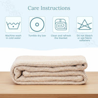 Organic Cotton Waffle Weave Blanket