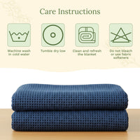 Organic Cotton Waffle Weave Blanket