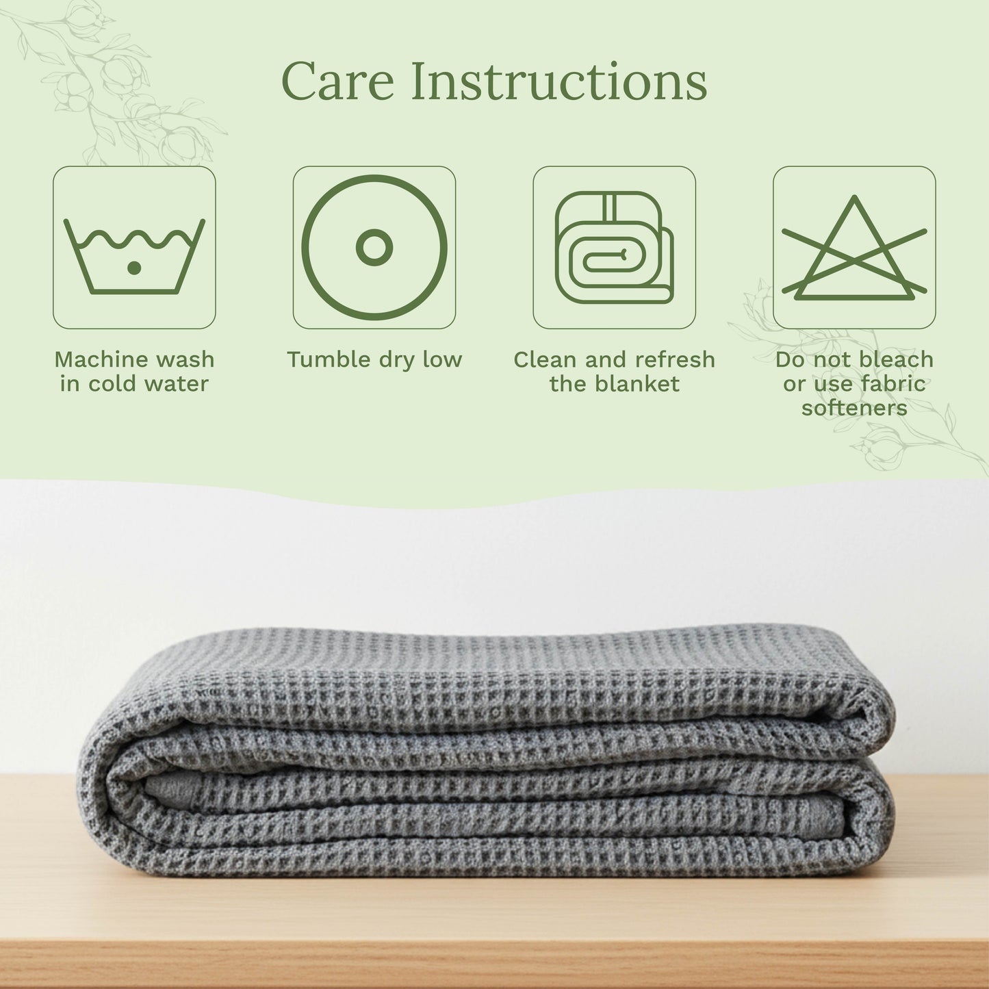 Organic Cotton Waffle Weave Blanket