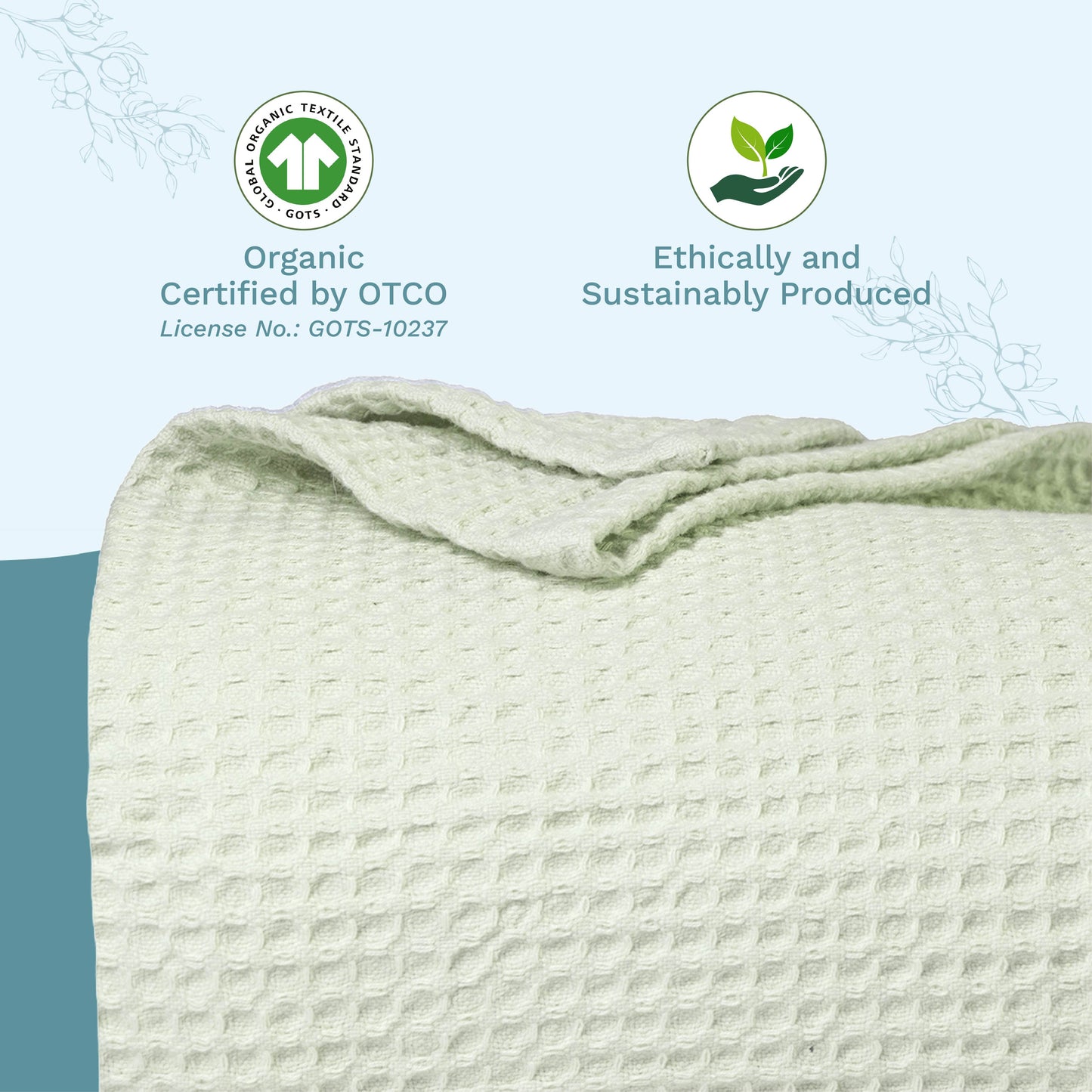 Organic Cotton Waffle Weave Blanket