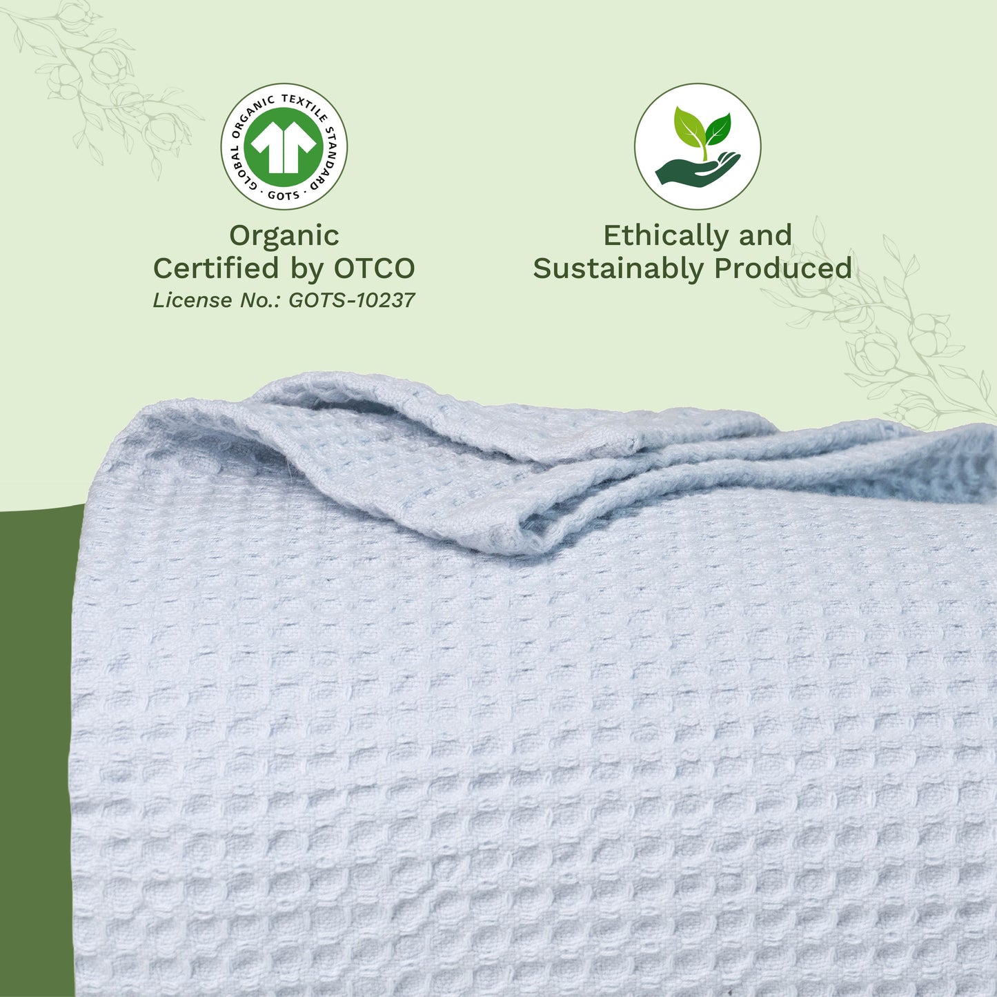 Organic Cotton Waffle Weave Blanket