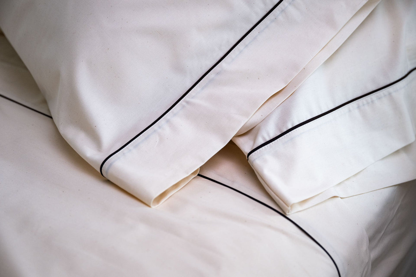 Cotton Piping Bed Sheet Set