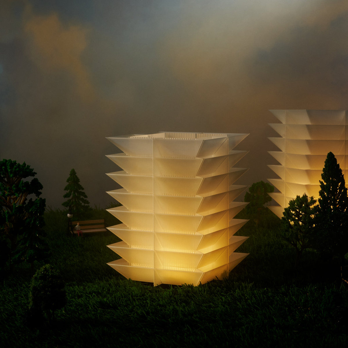Cordless Pagoda Lamp