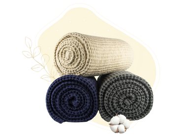 Pure Cotton Waffle Weave Throw