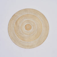 Hand Carved Round Wall Accent