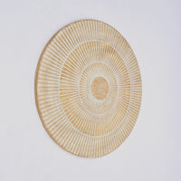 Hand Carved Round Wall Accent