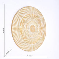 Hand Carved Round Wall Accent