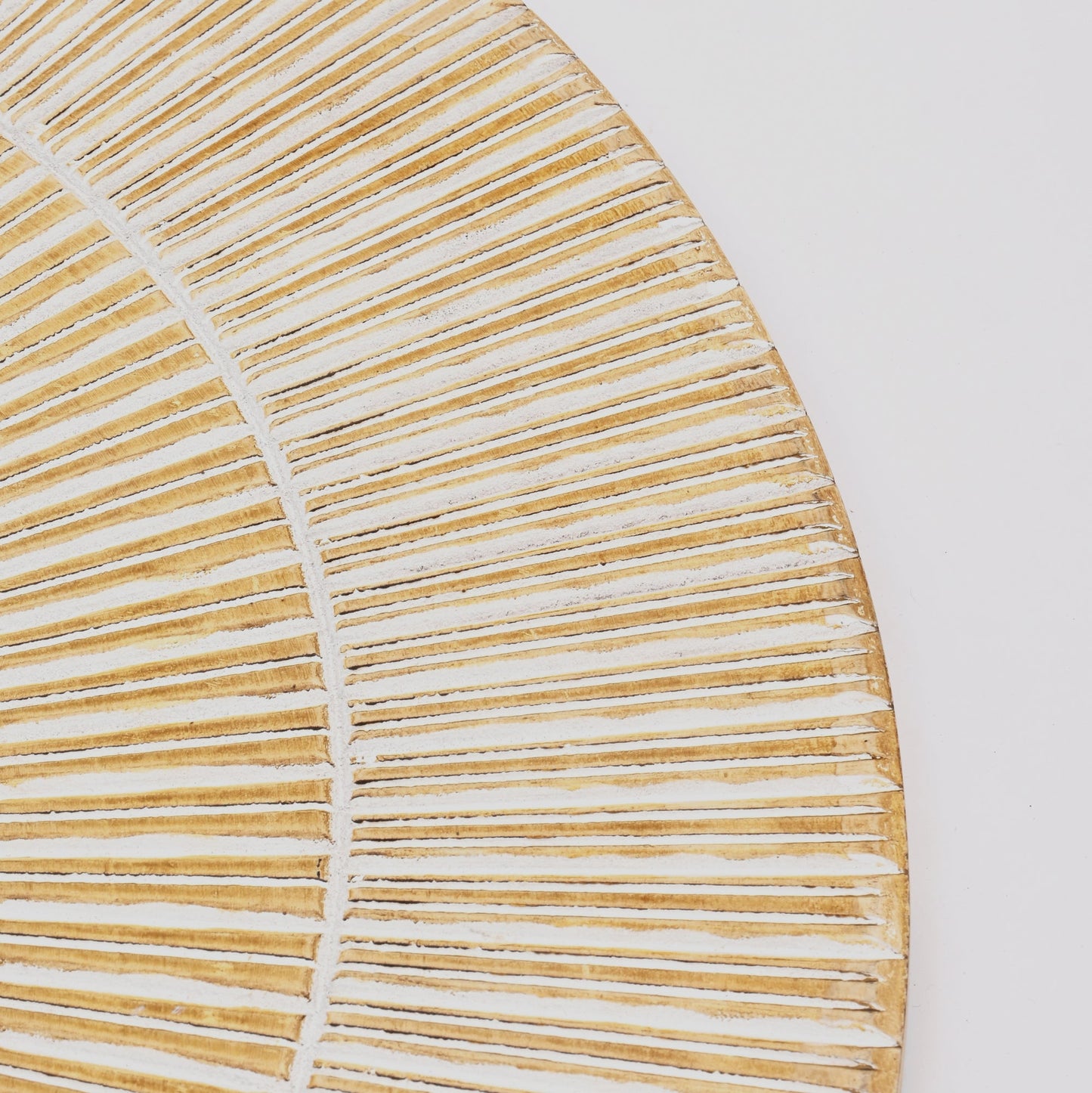 Hand Carved Round Wall Accent