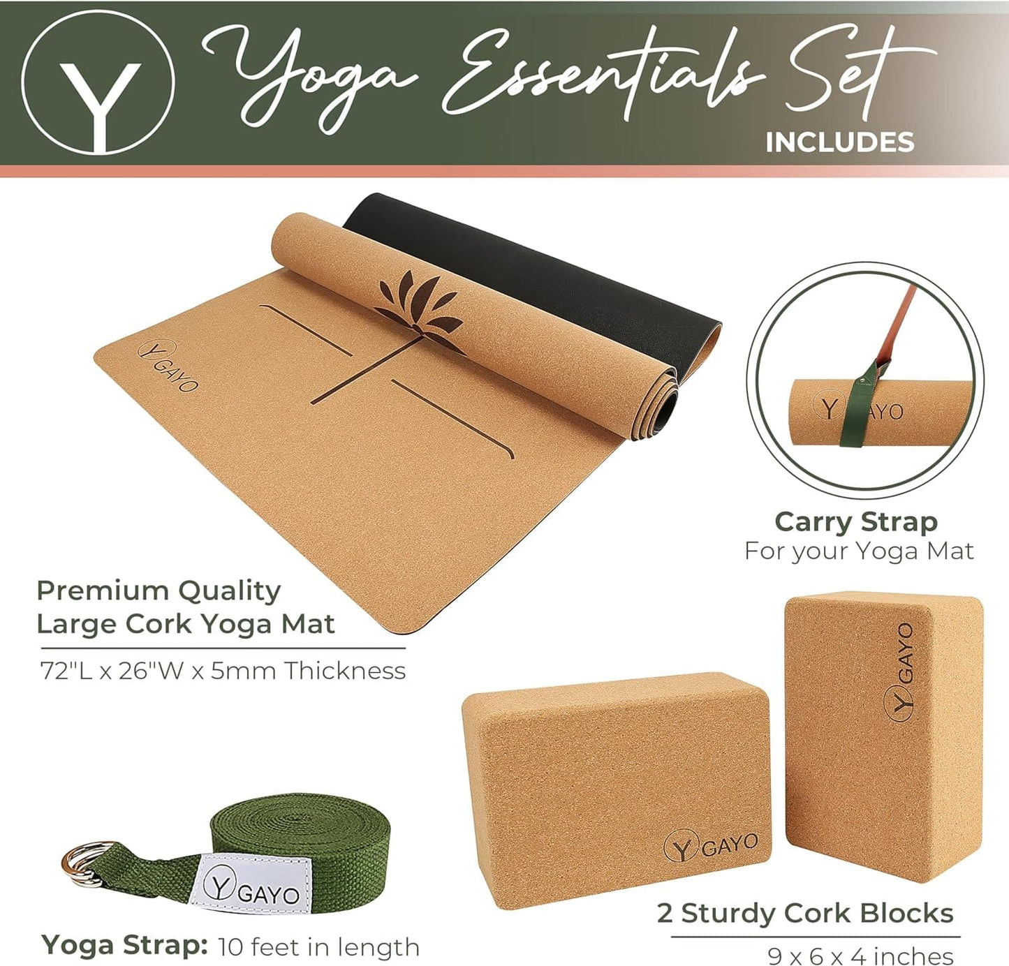 Cork Yoga Essentials Set