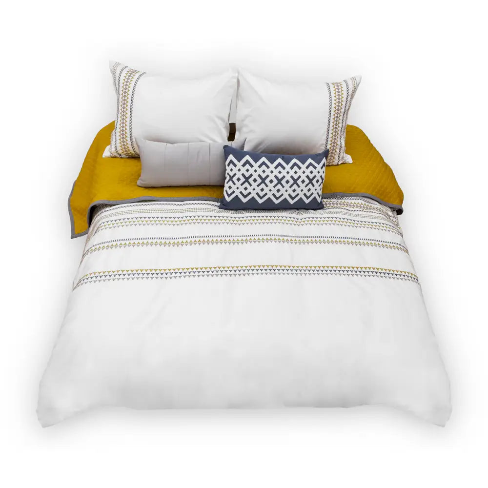 Embroidered Duvet Cover Set