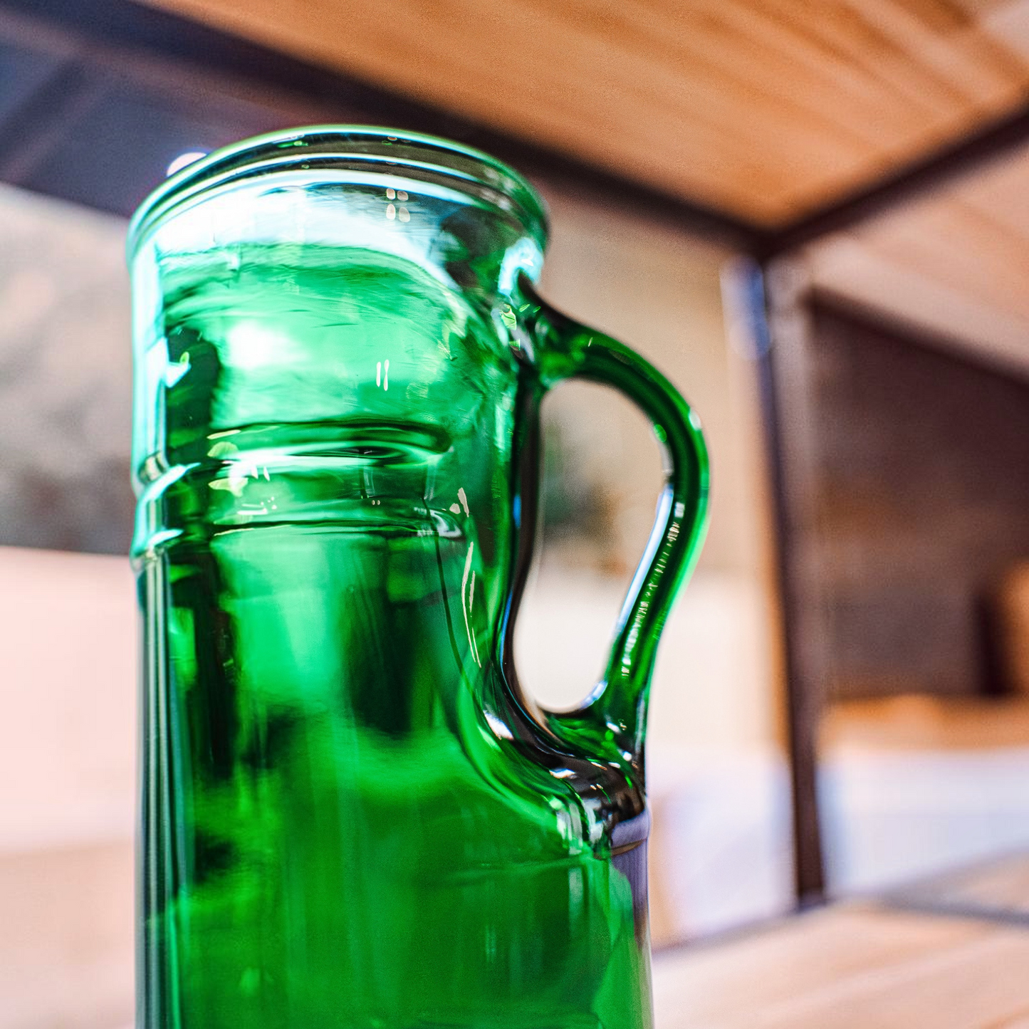 Handled Pitcher - Recycled Glass