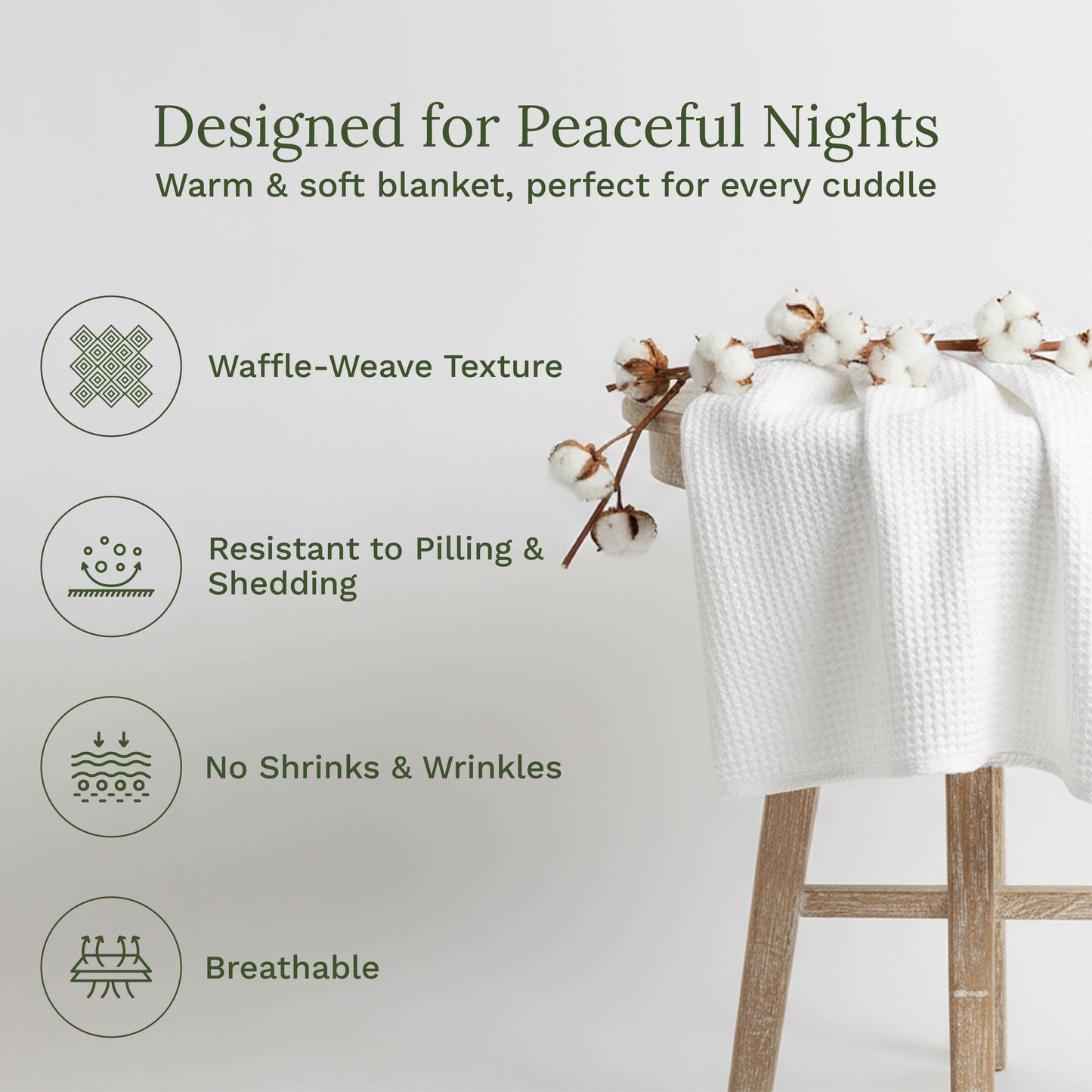 Organic Cotton Waffle Weave Blanket