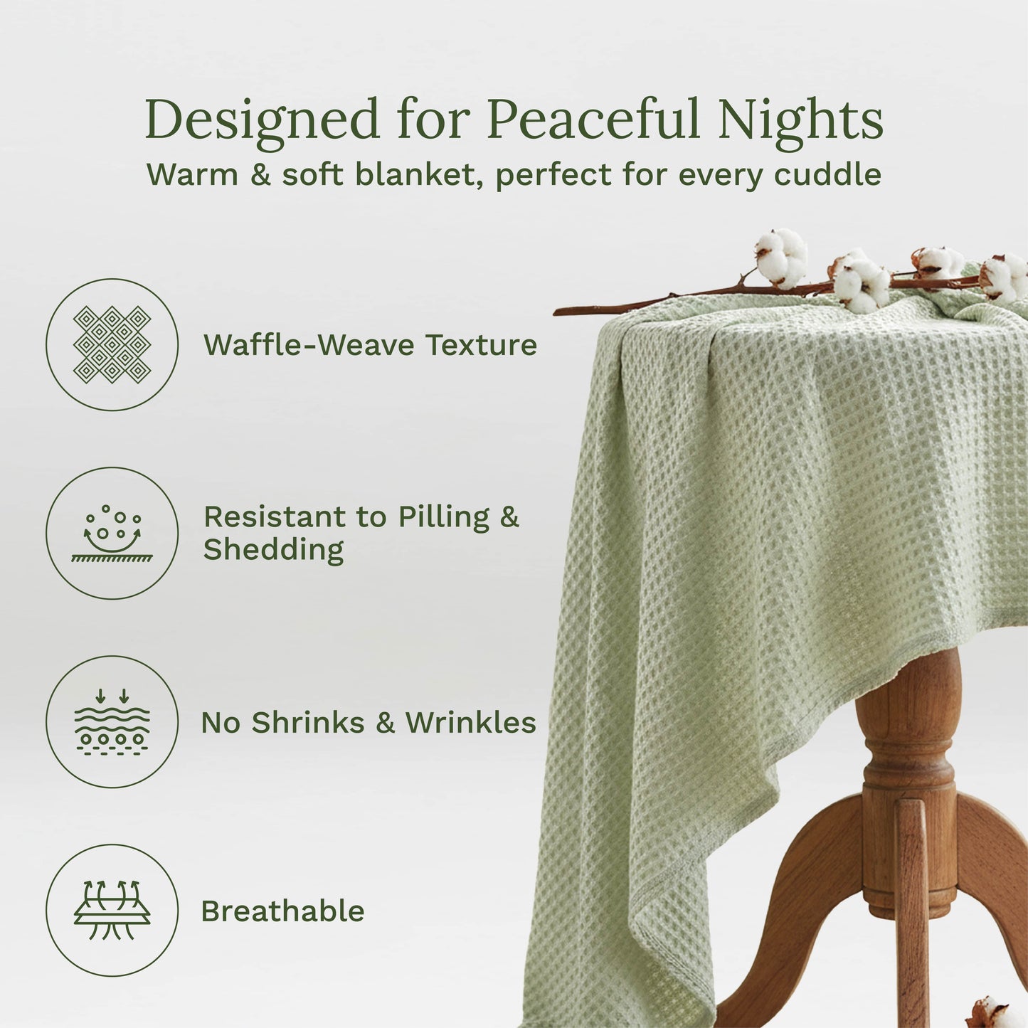 Organic Cotton Waffle Weave Blanket