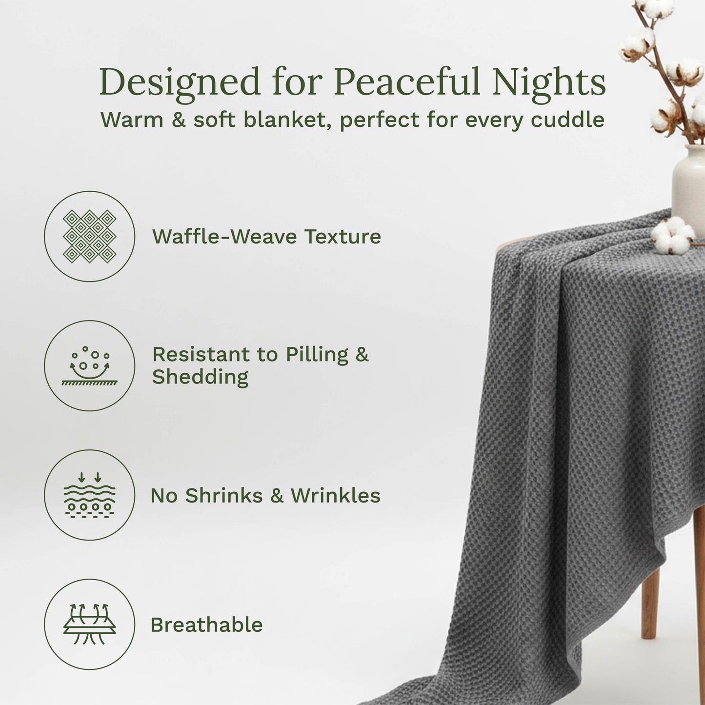 Organic Cotton Waffle Weave Blanket