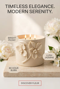 Fleur Soy Wax Candle – 12 oz