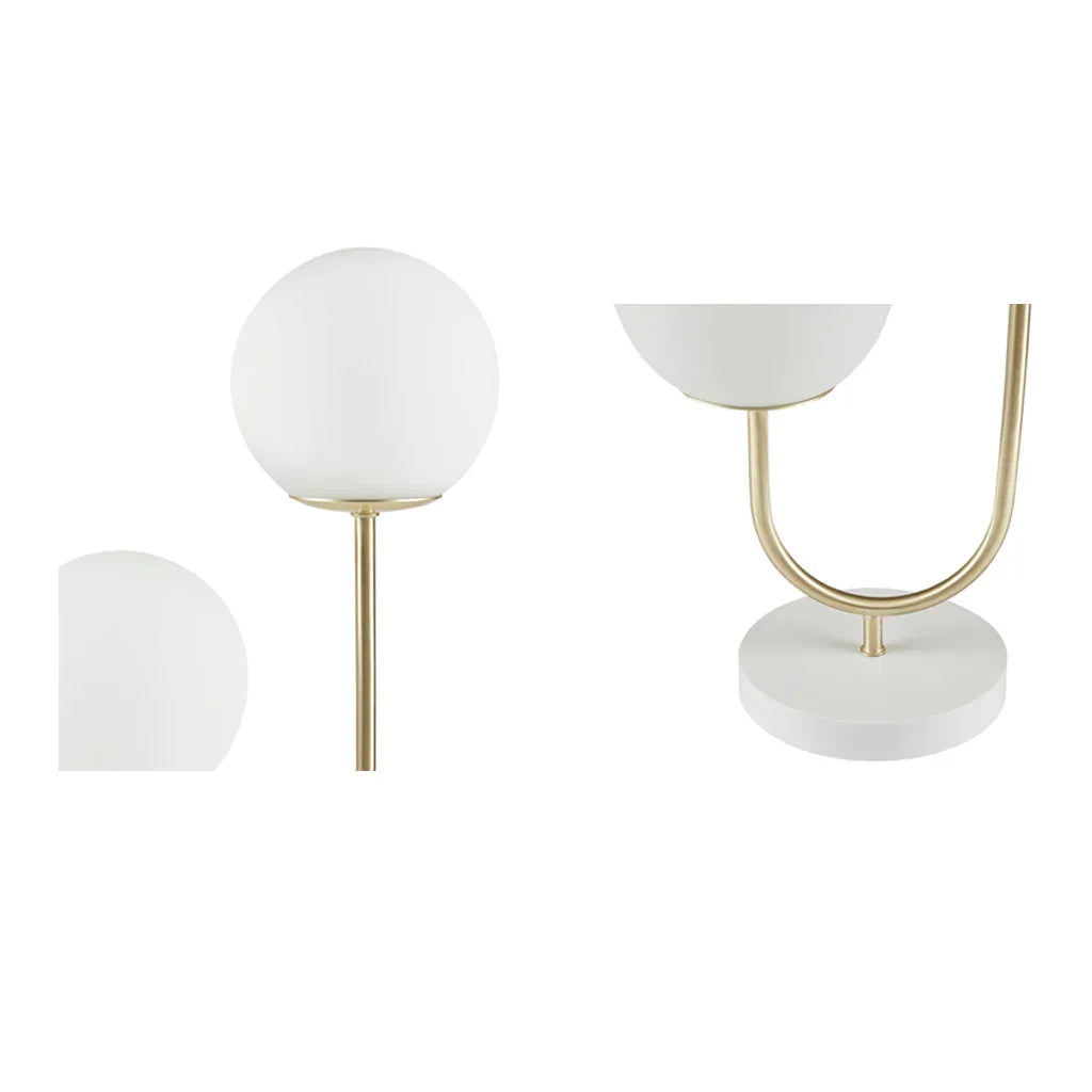 2-Light Frosted Globe Table Lamp