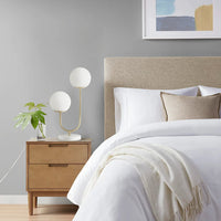 2-Light Frosted Globe Table Lamp