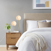 2-Light Frosted Globe Table Lamp