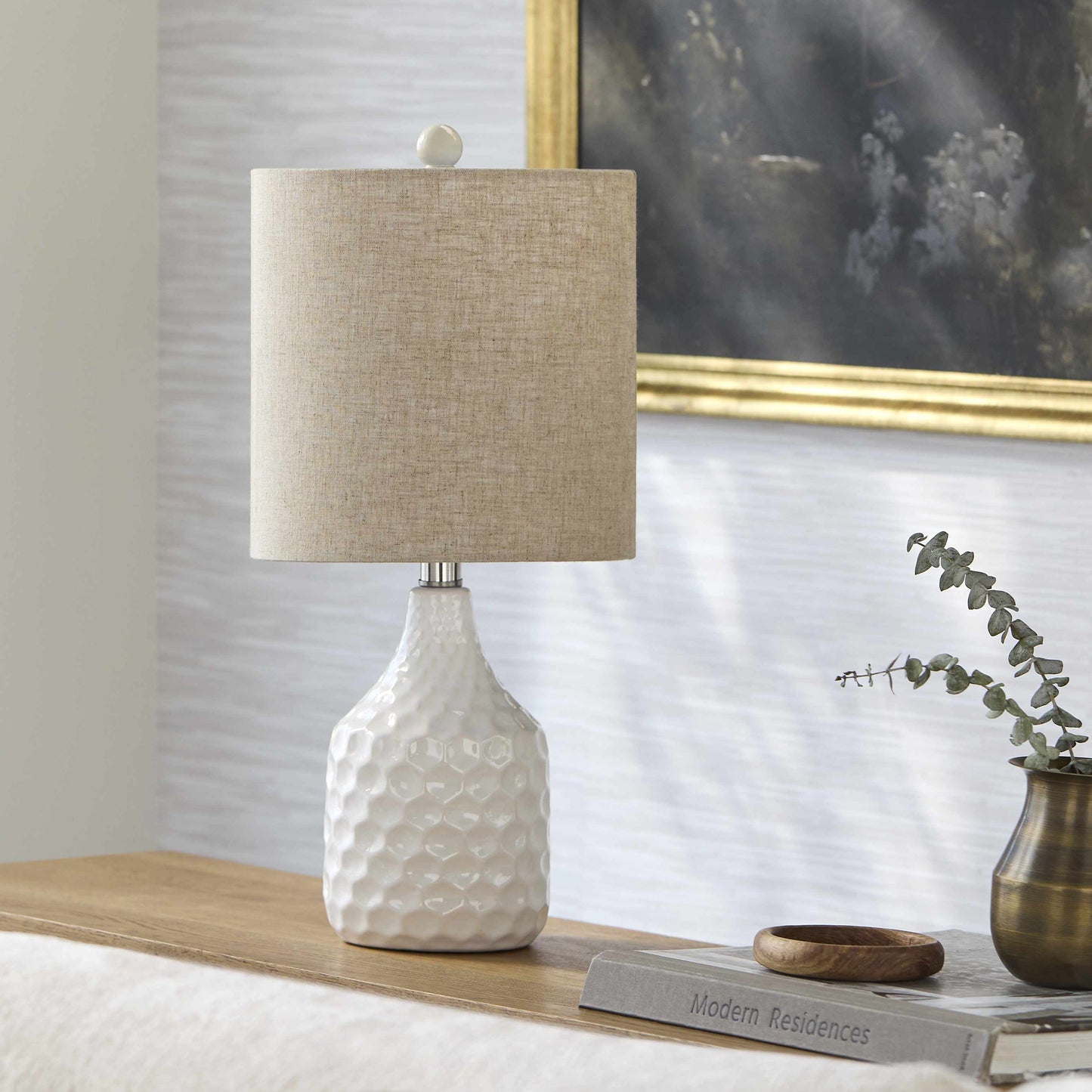 Calla Textured Ceramic Table Lamp