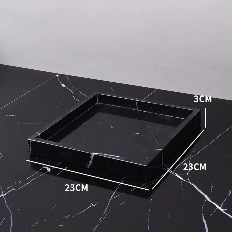 Nero Marquina Marble Tray