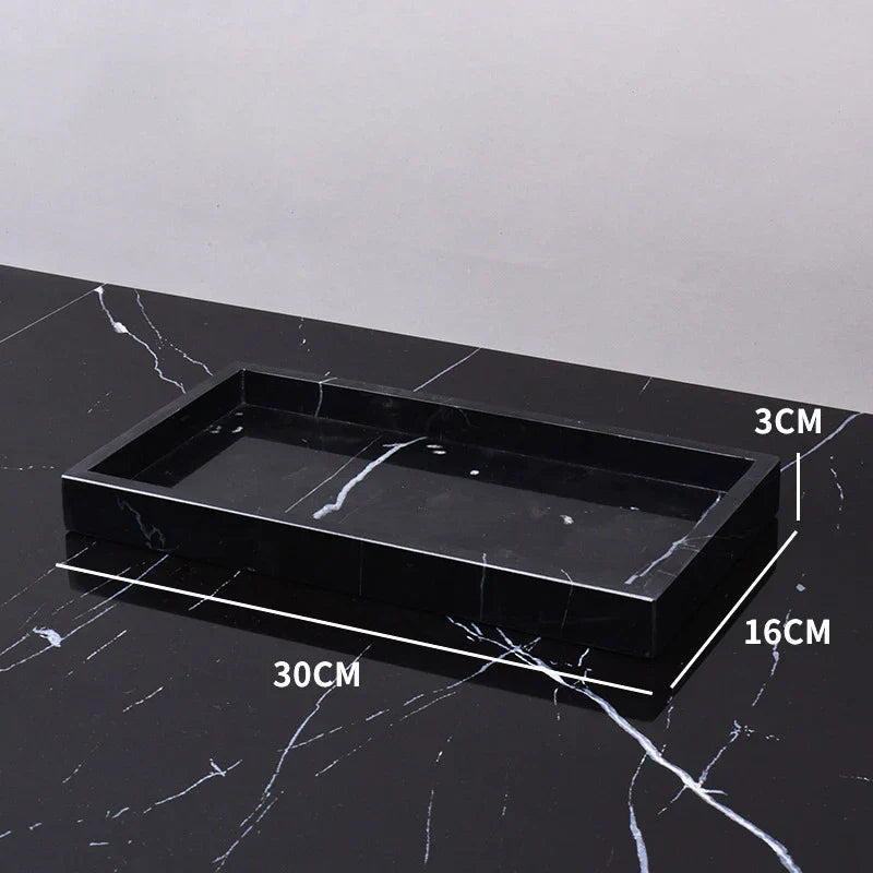 Nero Marquina Marble Tray