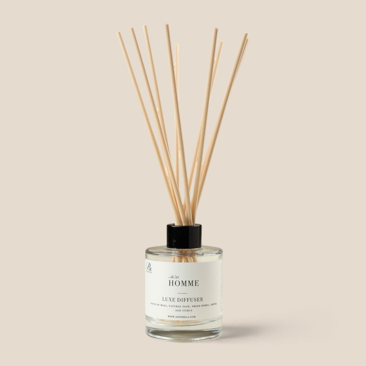 Homme reed diffuser with fiber reeds