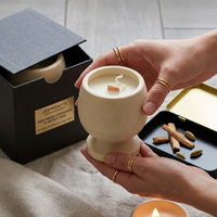 Jesmonite Pedestal Candle
