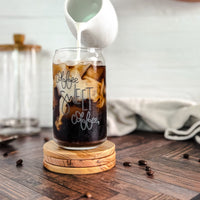 Can Glass & Bamboo Lid - Coffee Sweet Coffee