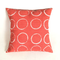 Circles Pillow Cover - Coral