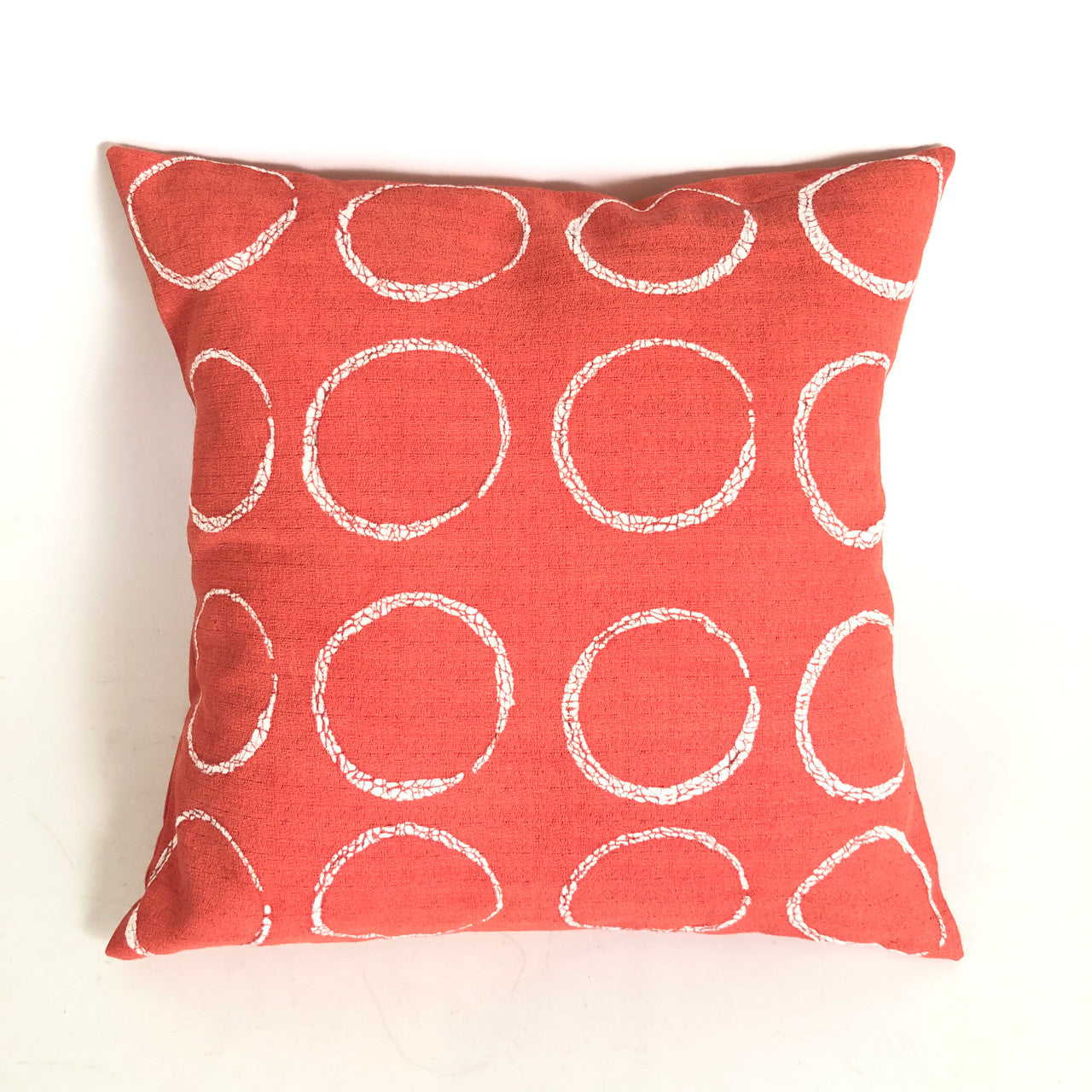 Circles Pillow Cover - Coral