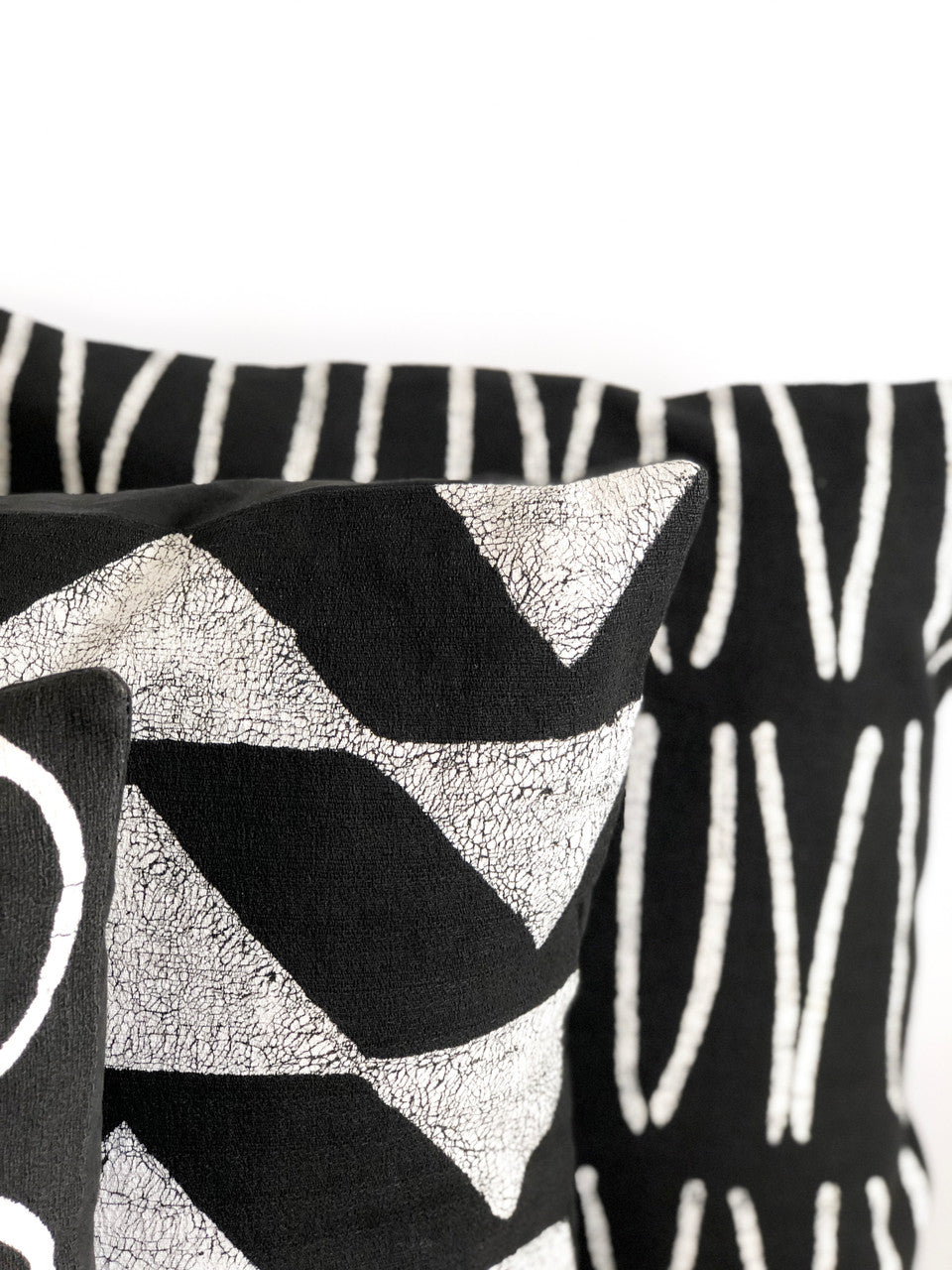 Triangles Pillow Cover - Black