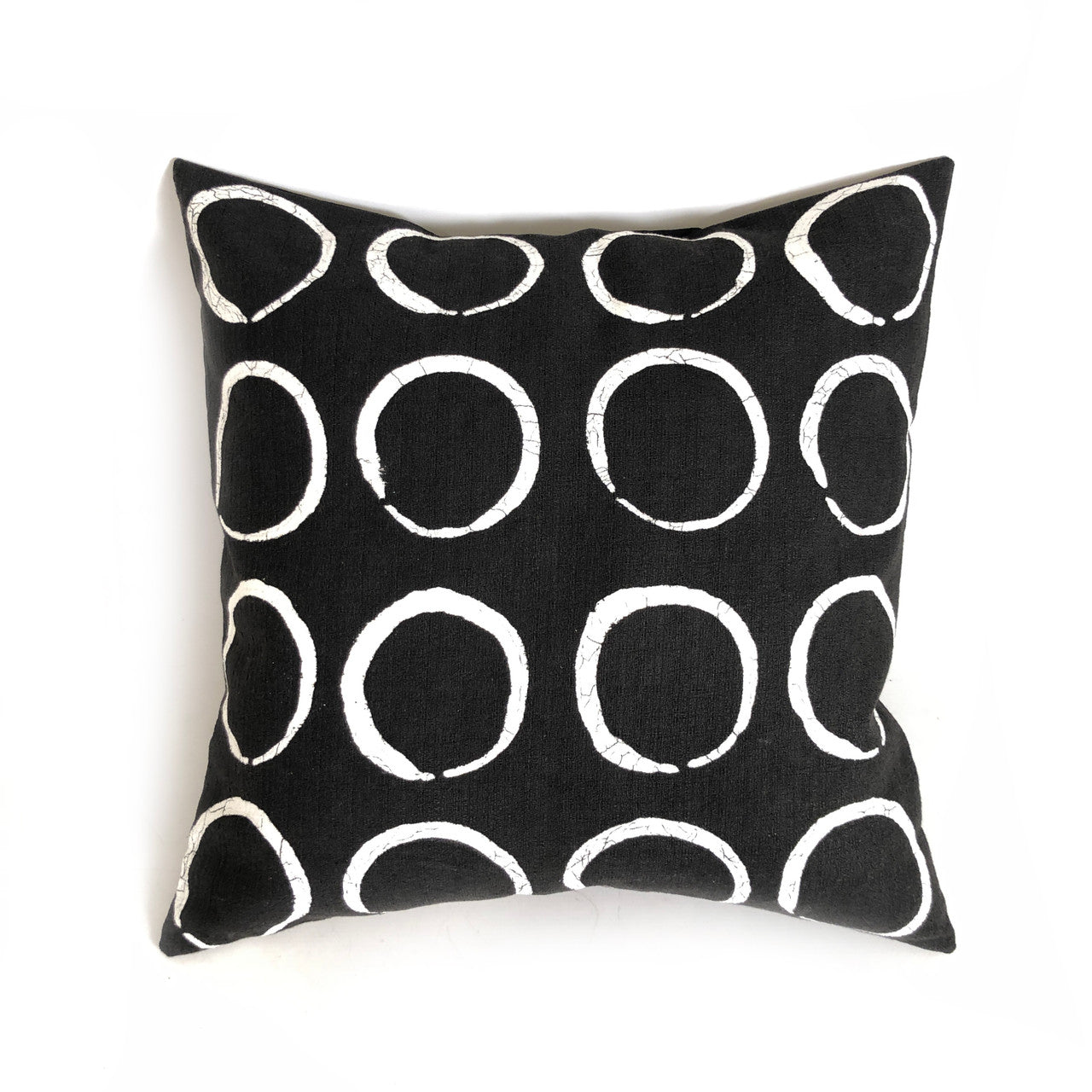 Circles Pillow Cover - Black