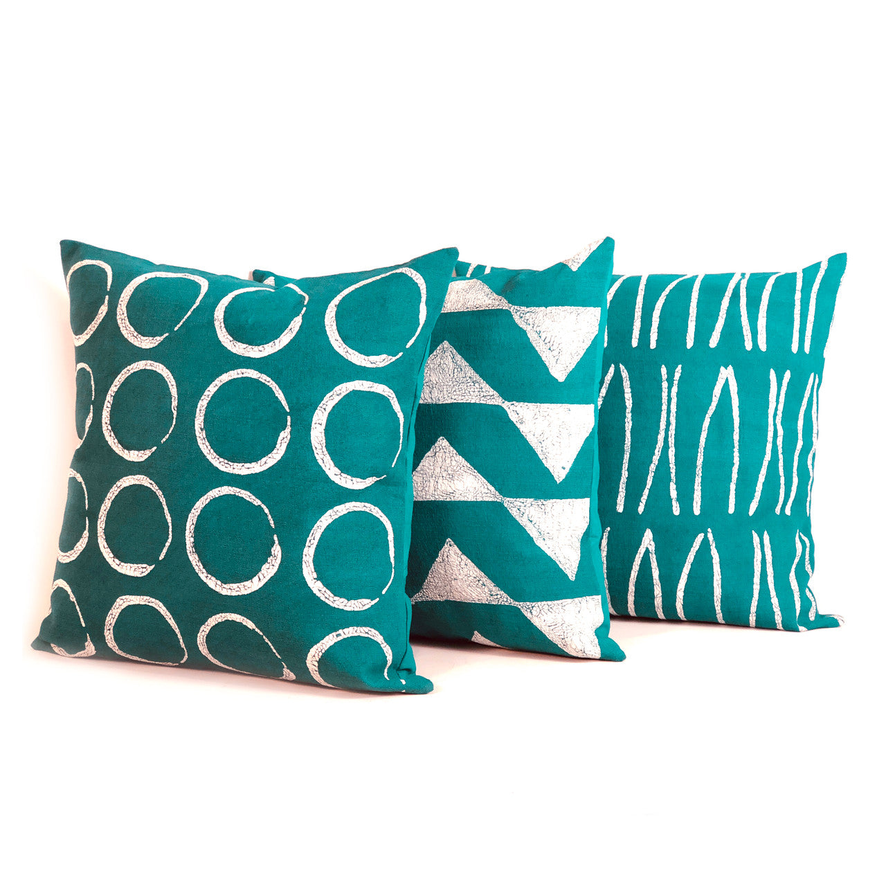 Circles Pillow Cover - Teal